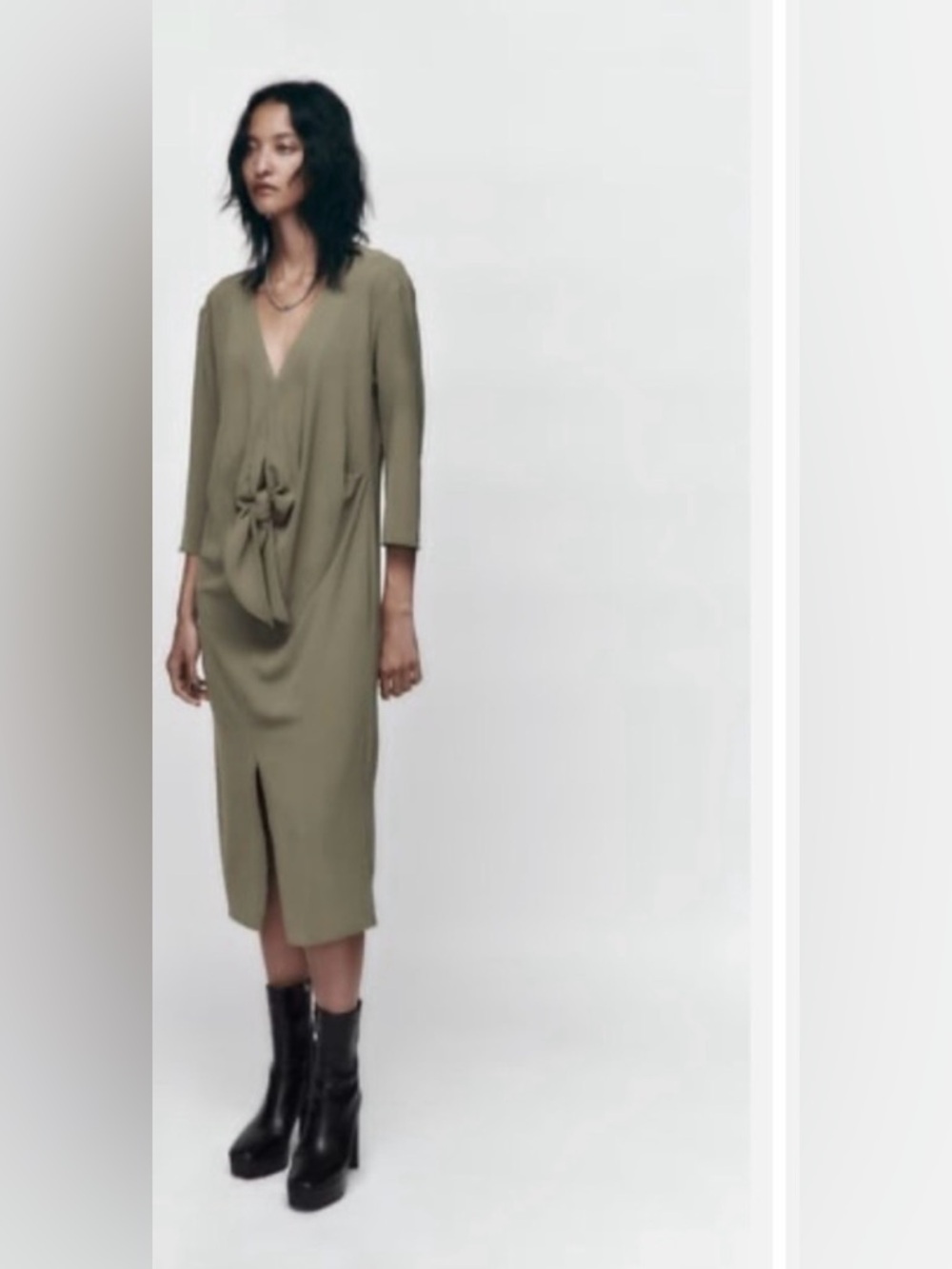 Zara KNOTTED FLUID DRESS